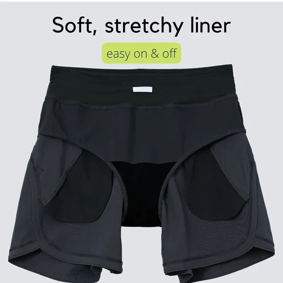 Women's Black Swim Shorts - Picture 3 of 5